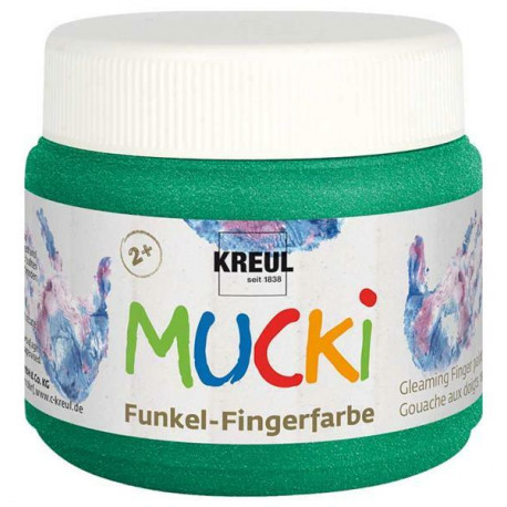 Краска пальчиковая по ткани Mucki Kreul Зеленая