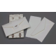 Набор карточки (10.5х20.5 см) и конверты (11х22 см) 10 шт, бумага ручного литья