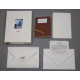 Набор карточки (11,5х17,5 см) + конверты и альбом д/набросков 13х19 см) 50 шт, слоновая кость, бумага ручного литья