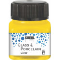 Краска по стеклу и фарфору /Солнечно-жёлтый/ KREUL Clear на водной основе, 20 мл