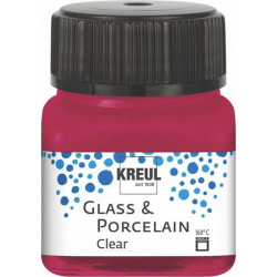 Краска по стеклу и фарфору /Винный красный/ KREUL Clear на водной основе, 20 мл