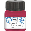 Краска по стеклу и фарфору /Винный красный/ KREUL Clear на водной основе, 20 мл