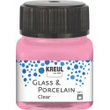 Краска по стеклу и фарфору /Розовый/ KREUL Clear на водной основе, 20 мл