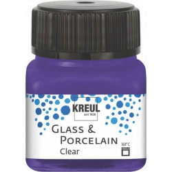 Краска по стеклу и фарфору /Фиолетовый/ KREUL Clear на водной основе, 20 мл