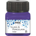 Краска по стеклу и фарфору /Фиолетовый/ KREUL Clear на водной основе, 20 мл