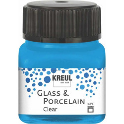 Краска по стеклу и фарфору /Голубая вода/ KREUL Clear на водной основе, 20 мл