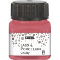 Краска по стеклу и фарфору /Красный мягкий/ KREUL Chalky, на водн. основе, 20 мл