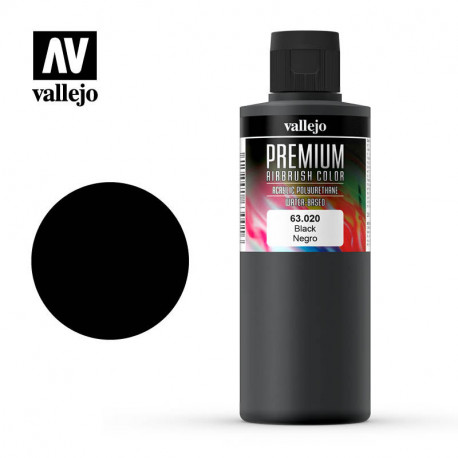 Черный. Краска акрил-уретановая Vallejo Premium