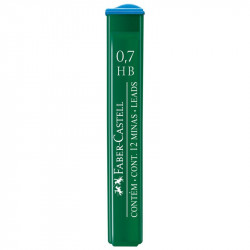 Графитные грифели FABER-CASTELL "POLYMER" для механических карандашей, 0.7мм./HB