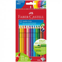 Набор цветных карандашей 12 шт JUMBO GRIP с точилкой в картонной упаковке