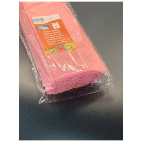 Упаковка бумаги крепированной, 10 л. /Розовый средний 30 г/м2 , 200х50 см