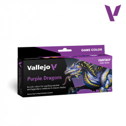 Набор красок Vallejo Game Color PURPLE DRAGONS BY A.GIRALDEZ 8х18 мл.