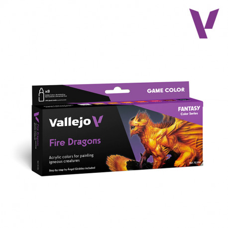 Набор красок Vallejo Game Color FIRE DRAGONS 8х18 мл.