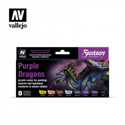 Набор красок Vallejo Game Color Purple Dragons, 8x17 мл