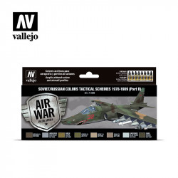 Набор красок Vallejo Model AirSoviet/Russian colors Tactical Schemes 1978-1989 (часть II), 8х17 мл