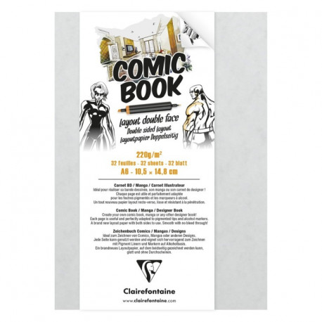 Скетчбук COMIC BOOK А6, 220 гр., 32 л