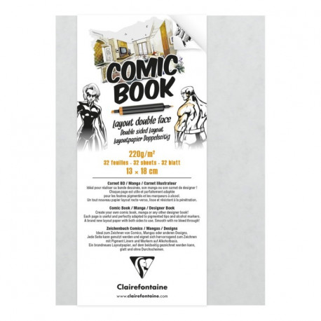 Скетчбук COMIC BOOK 13x18 см, 220 гр., 32 л