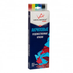 VISTA-ARTISTA Набор акриловых красок Studio глянцевые ,12 цв х 22 мл