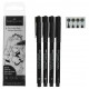 Набор капиллярных ручек Faber-Castell "Pitt Artist Pen Manga Black set" черные, 4шт.