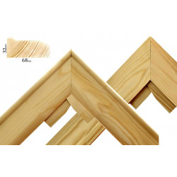 Музейный подрамник, усиленный 130х160см, сечение 68х32см