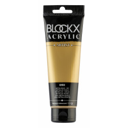 Золото металлик, краска акриловая Blockx Artist