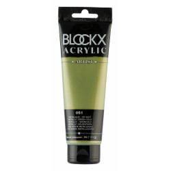 Зелёное золото металлик, краска акриловая Blockx Artist