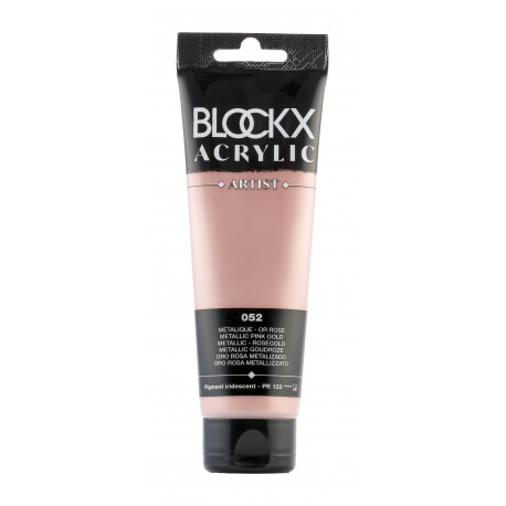 Розовое золото металлик, краска акриловая Blockx Artist
