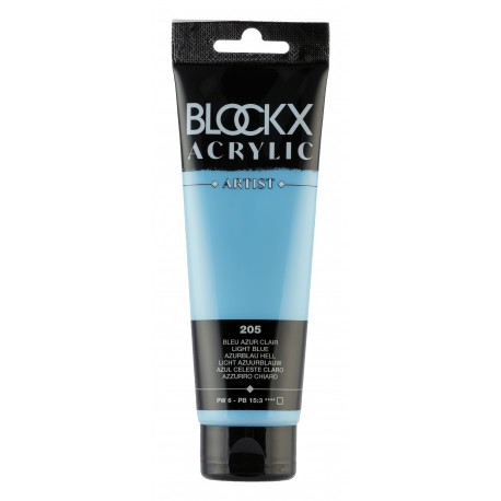Лазурь синяя светлая, краска акриловая Blockx Artist