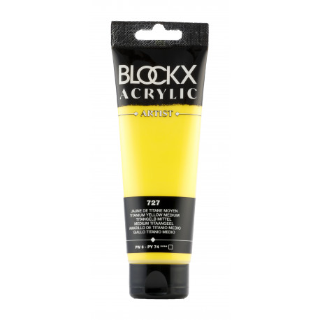 Титановый жёлтый средний, краска акриловая Blockx Artist