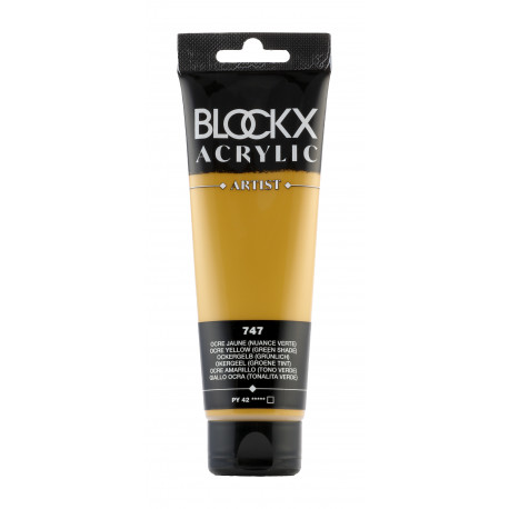 Охра жёлто-зелёная, краска акриловая Blockx Artist
