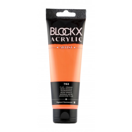 Оранжевый флуо, краска акриловая Blockx Artist