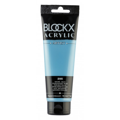 Синий перламутр, краска акриловая Blockx Artist