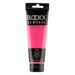 Розовый флуо, краска акриловая Blockx Artist