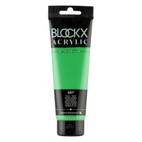 Зелёный флуо, краска акриловая Blockx Artist