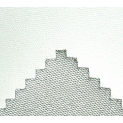 Холст грунт.КУРБЕ ХЛОПОК 35%, ПОЛИЭСТЕР 65%, 525 гр/м, ш. 210 см., белый грунт, среднее зерно