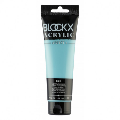 Зелёно-бирюзовый, краска акриловая Blockx Artist