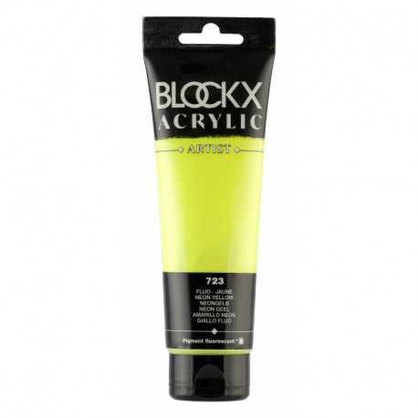 Жёлтый флуоресцентный, краска акриловая Blockx Artist