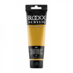 Охра жёлто-зелёная, краска акриловая Blockx Artist