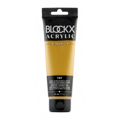 Охра жёлто-зелёная, краска акриловая Blockx Artist
