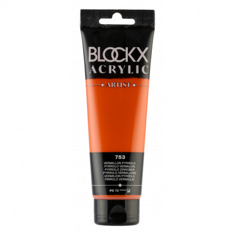 Киноварь Пиррол, краска акриловая Blockx Artist