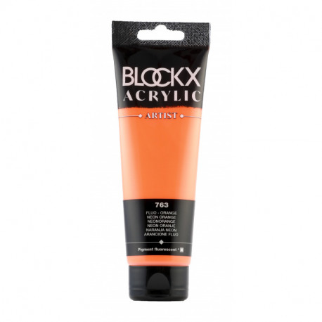 Оранжевый флуо, краска акриловая Blockx Artist