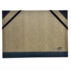 Папка картонная для хранения A4+ на резинке, крафт тёмный.