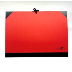 Папка картонная для хранения А3+ (32х44см.) на резинке, с клапанами. зеленая