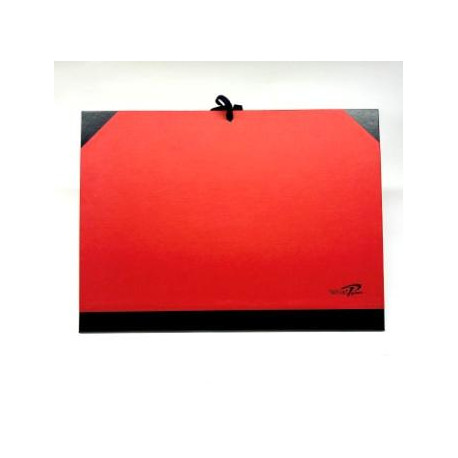 Папка картонная для хранения А3+ (32х44см.) на резинке, с клапанами. зеленая