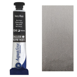 Чёрная слоновая кость AQUAFINE Watercolour, акварельная краска в тубе 8 мл