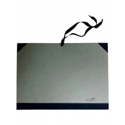 Папка Черная речка А3 картонная, для хранения работ, на завязках, с клапанами, серая