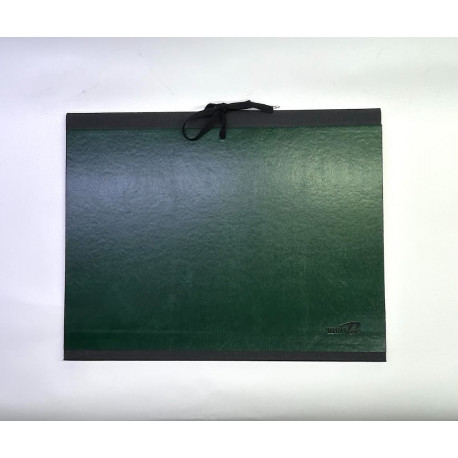 Папка Черная речка A3, архивная, на завязках с клапанами, зелёная аракал