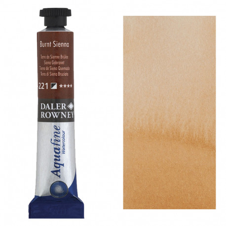 Сиена жжёная AQUAFINE Watercolour, акварельная краска в тубе 8 мл
