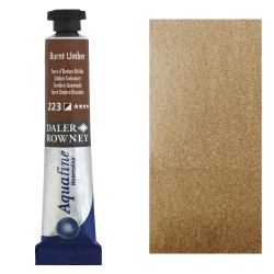 Умбра жжёная AQUAFINE Watercolour, акварельная краска в тубе 8 мл