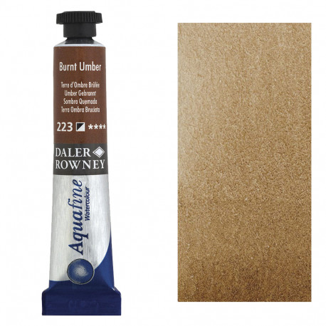 Умбра жжёная AQUAFINE Watercolour, акварельная краска в тубе 8 мл